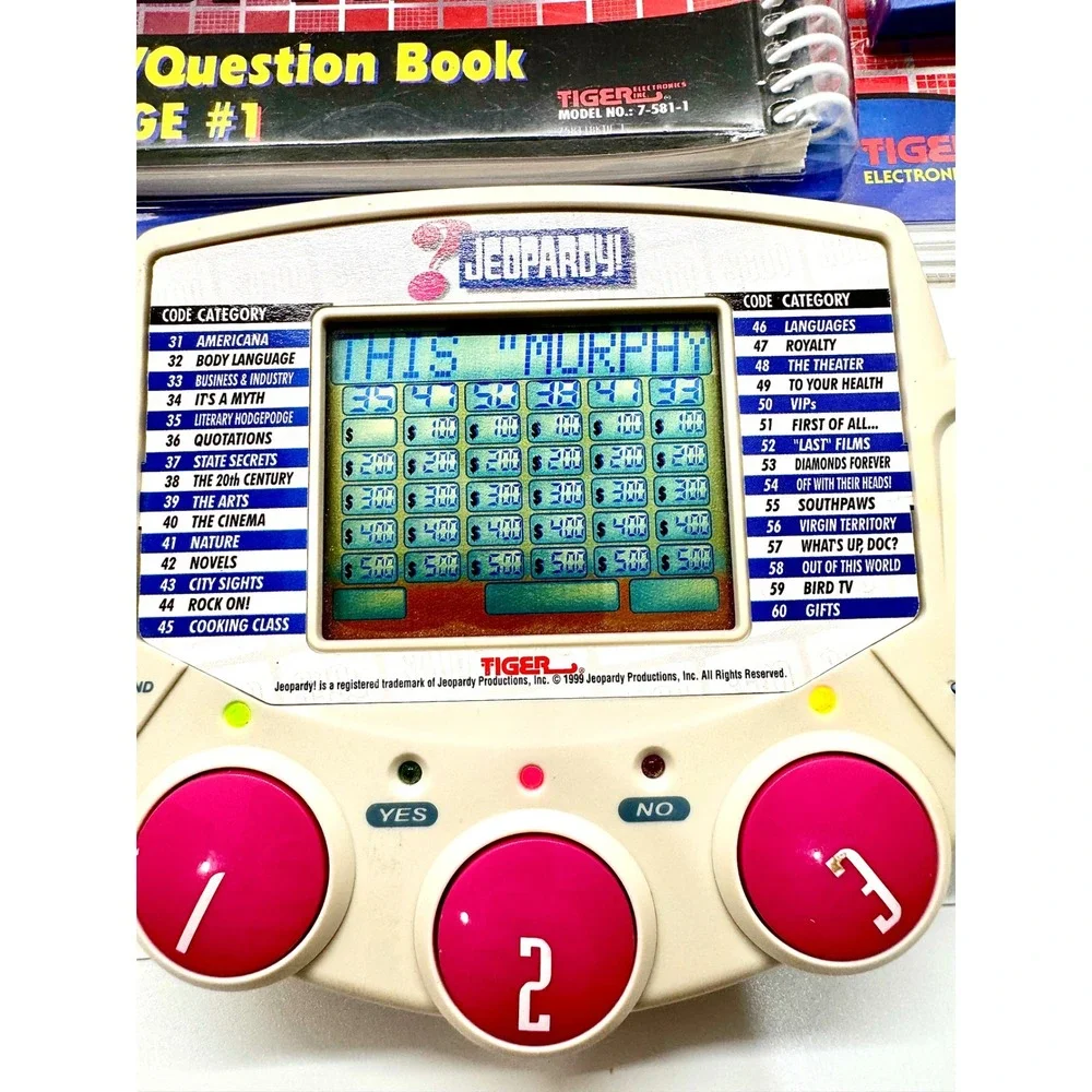 Vintage Tiger Electronics Jeopardy Handheld Game 1999 LCD Console 7-581-1